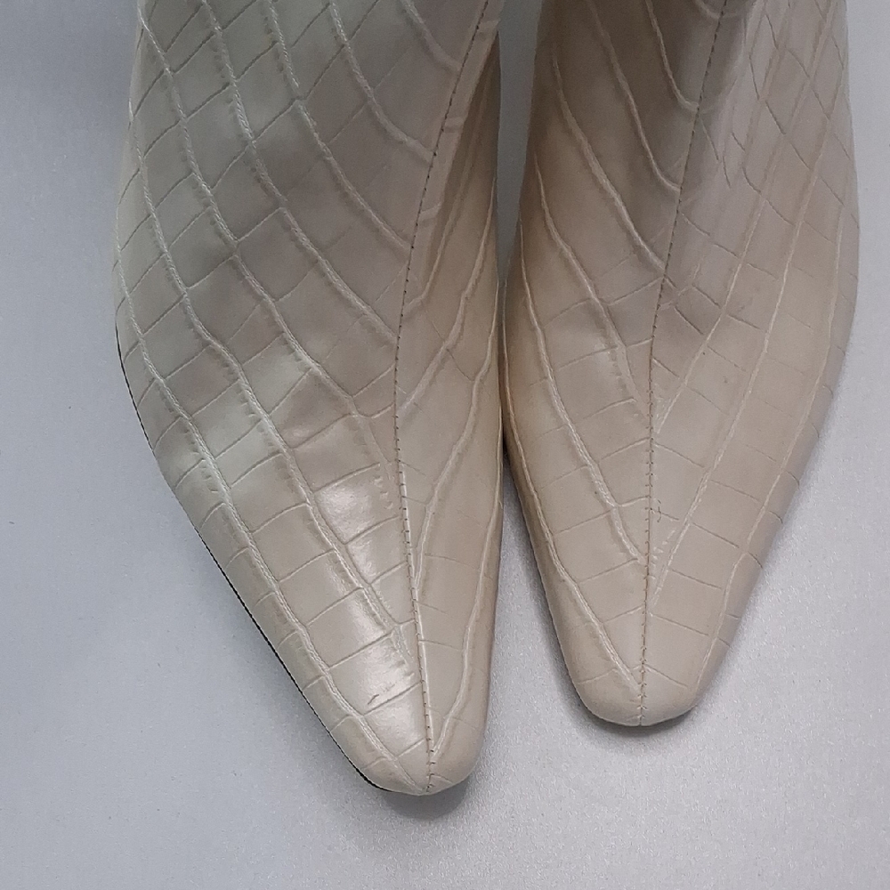 Coconuts by Matisse Ivory Croc Heeled Boots - Picture 7 of 7